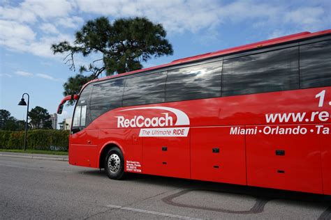 red coach bus near me.